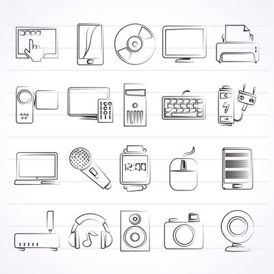 矢量汽車維修手繪圖標在電子產(chǎn)品設計中的應用